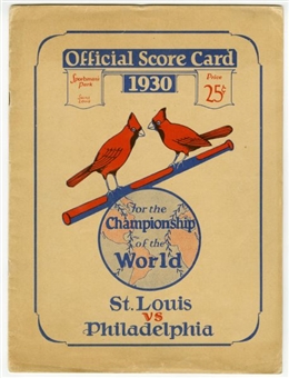 1930 World Series Official Program - St.Louis vs Philadelphia